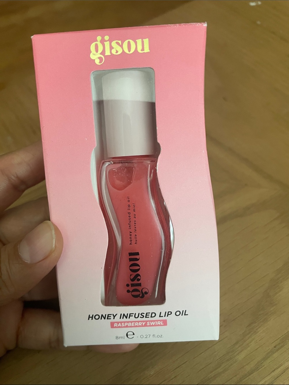 Gisou Honey Infused Lip Oil — Raspberry Swirl (Pink)